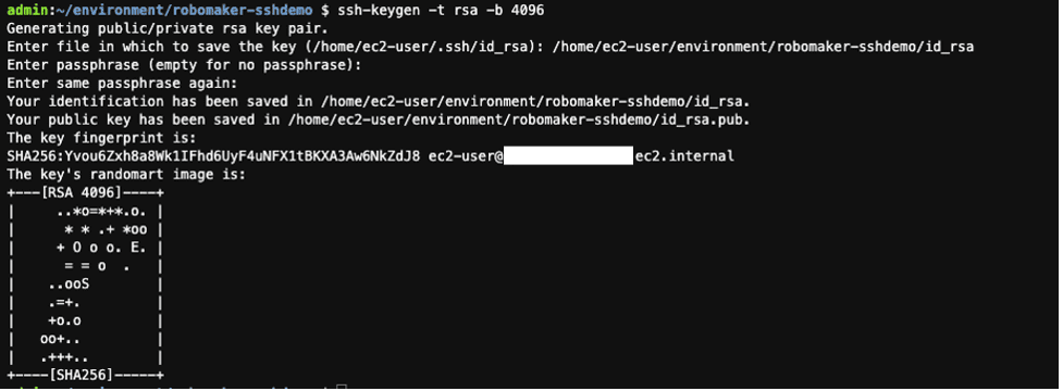 Figure 1: Create SSH public and private key