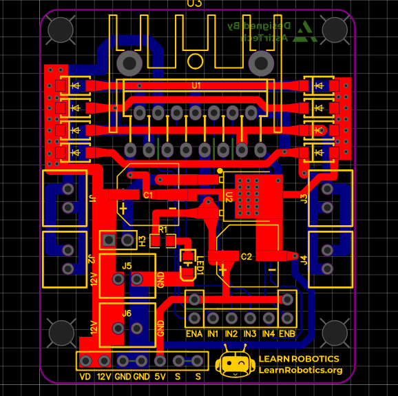Two Layer PCB Traces