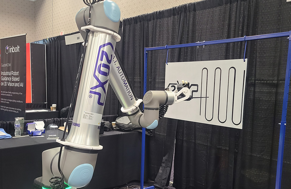 A.I. Automation demos its UR20 explosion proof robot at Collaborate 2025.