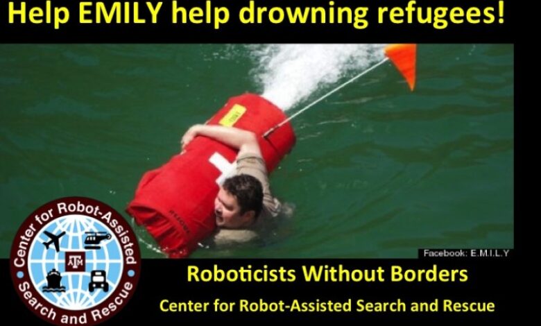 Help EMILY robot help drowning refugees Help EMILY robot help drowning refugees